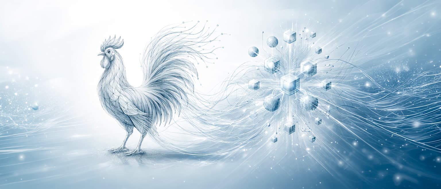 Gallo en laboratorio